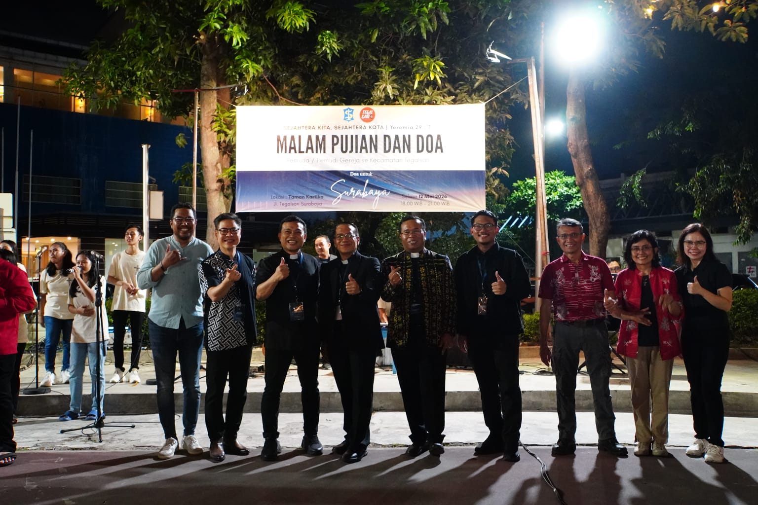 Sambut HUT Surabaya, Kecamatan Tegalsari Gelar Malam Pujian dan Doa